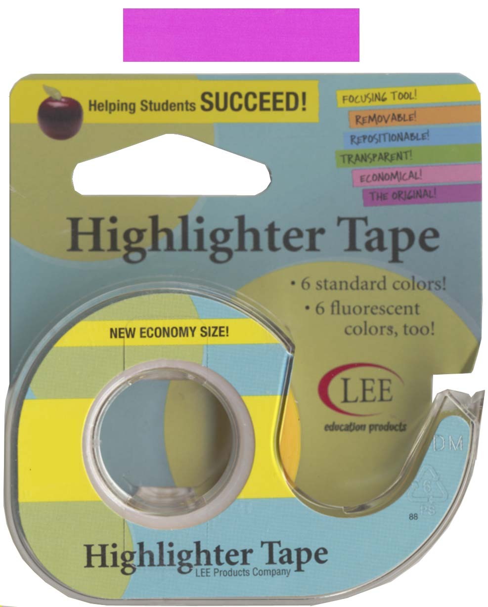 Removable Highlighter Tape 1/2in x 11yds Green Removable Highlighter Tape 1/2in x 11yds Green